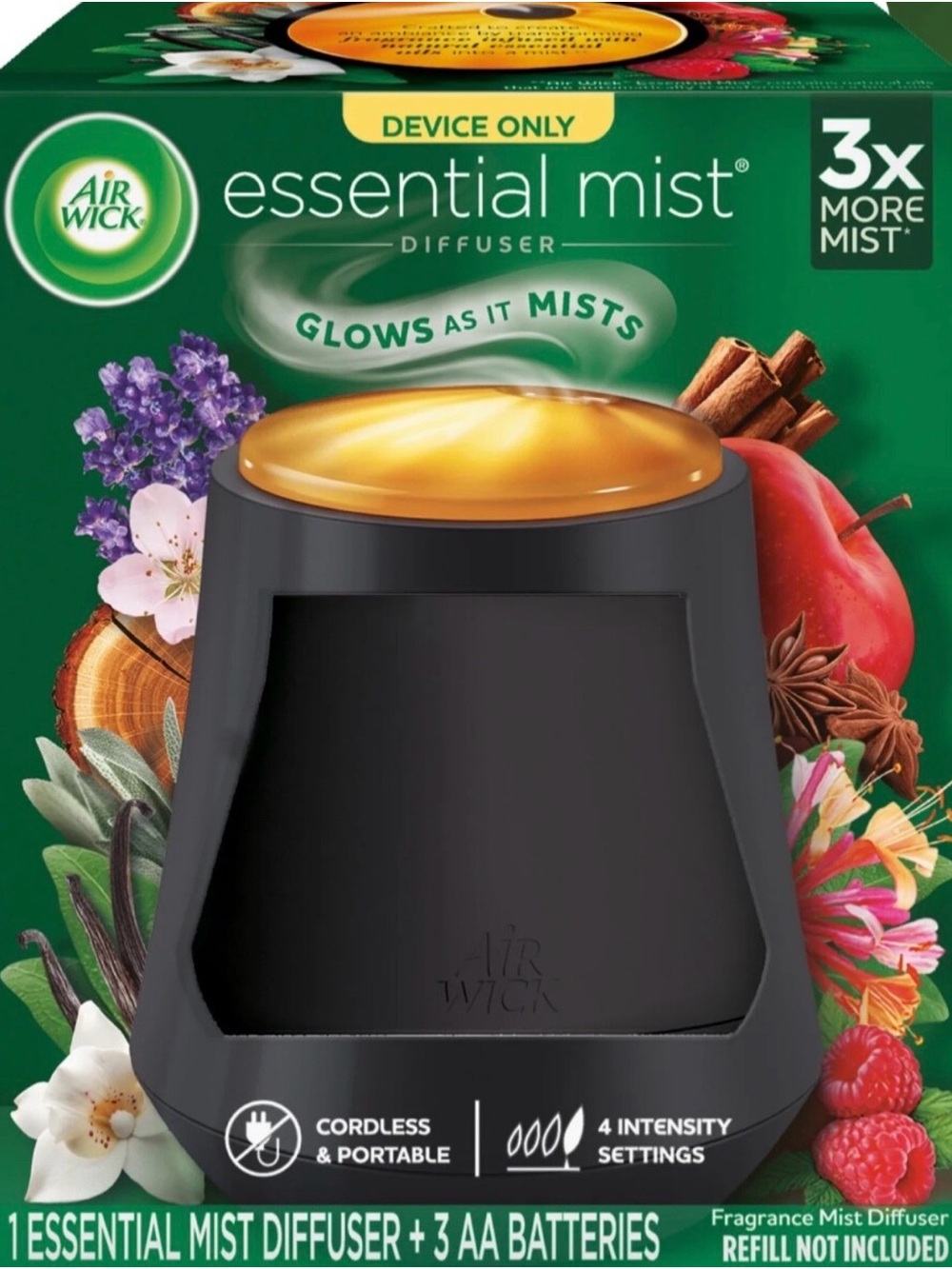 Air Wick Essential Mist Cordless Diffuser - Black with Gold Top